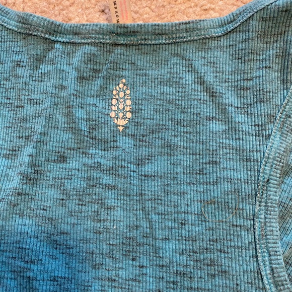 Free People FP Movement New Moon Blue Twist Workout Yoga Top Cropped Athleisure - Picture 5 of 8